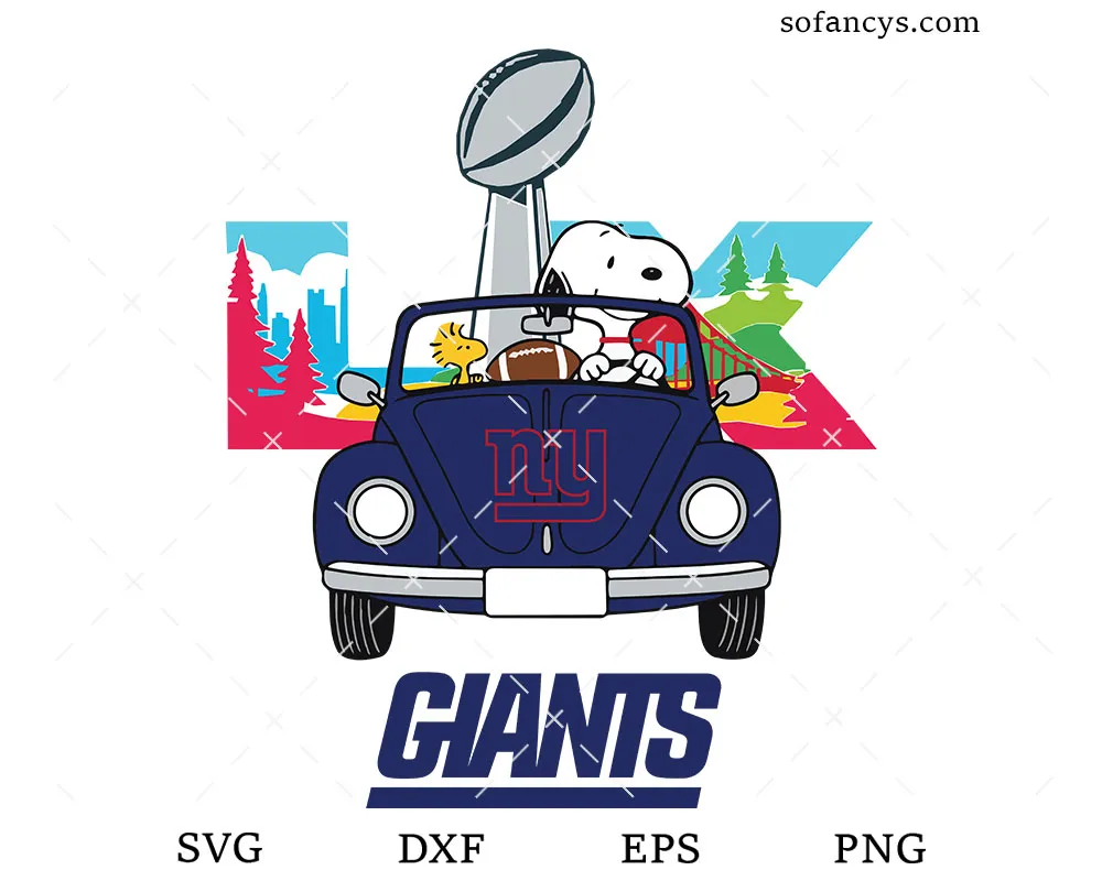 New York Giants Snoopy SVG
