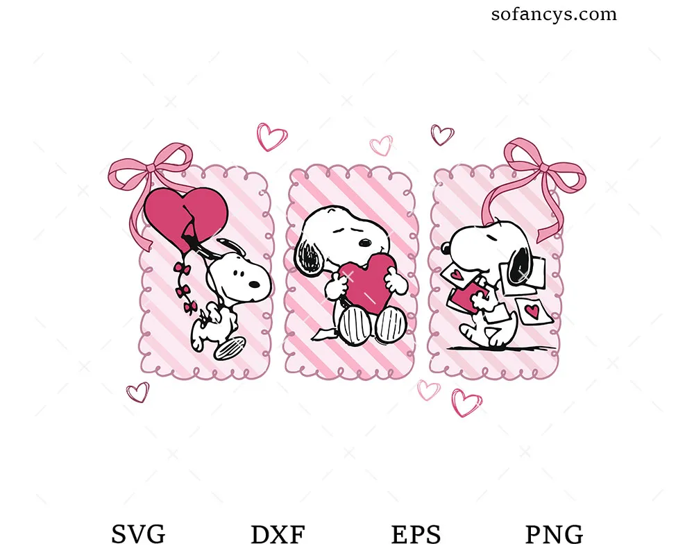 Peanuts Snoopy Valentine SVG