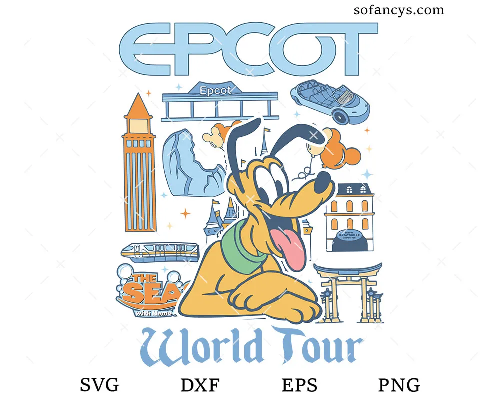 Pluto EPCOT World Tour SVG