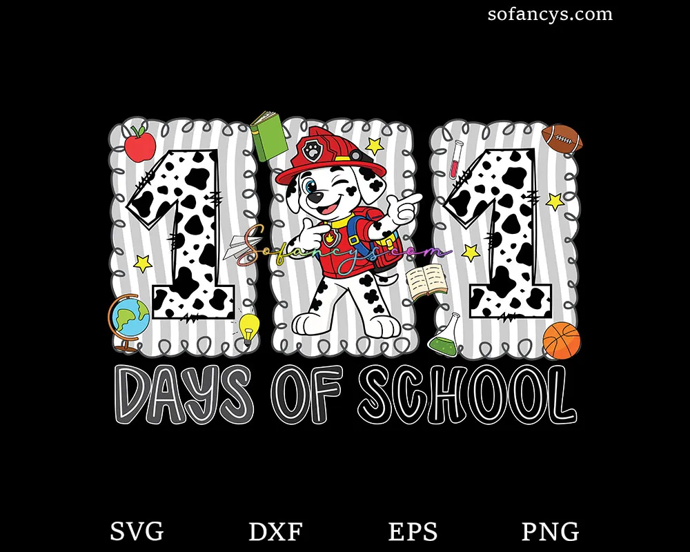 Dalmatian 101 Days Of School SVG
