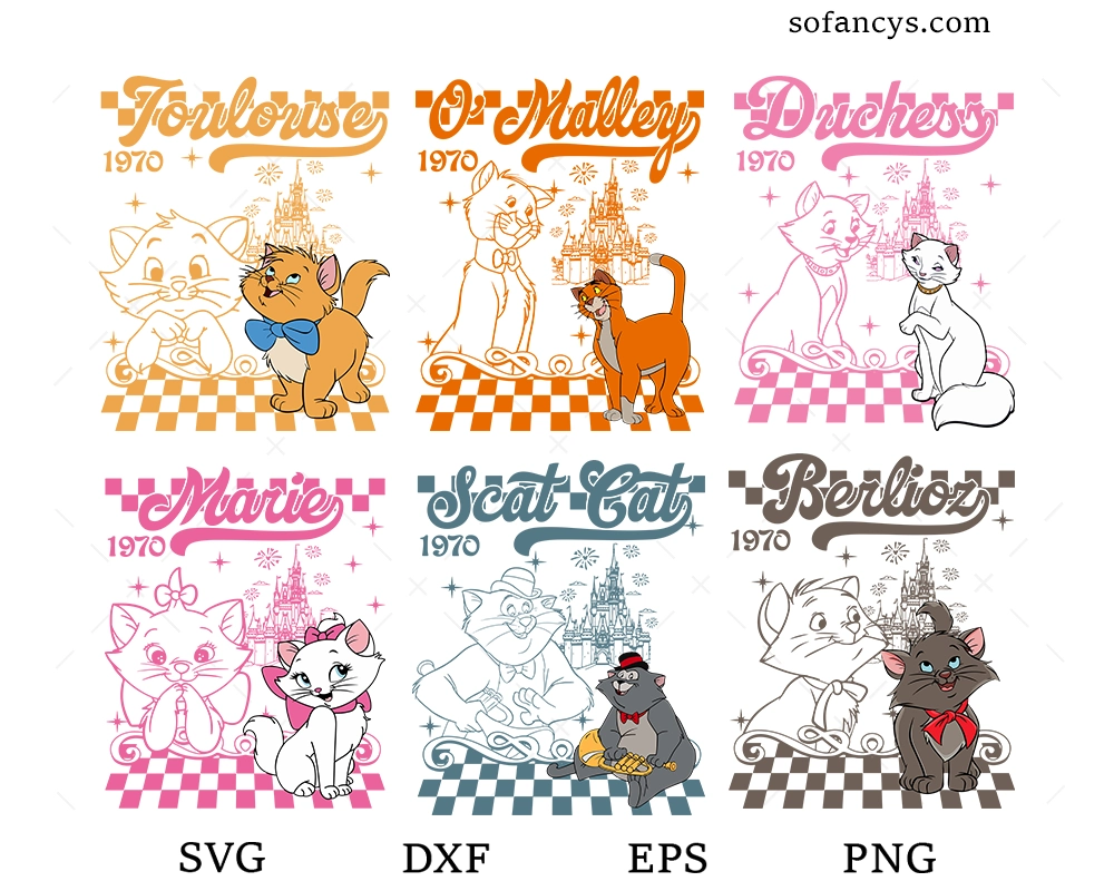 Disney Aristocats 1970 SVG Bundle