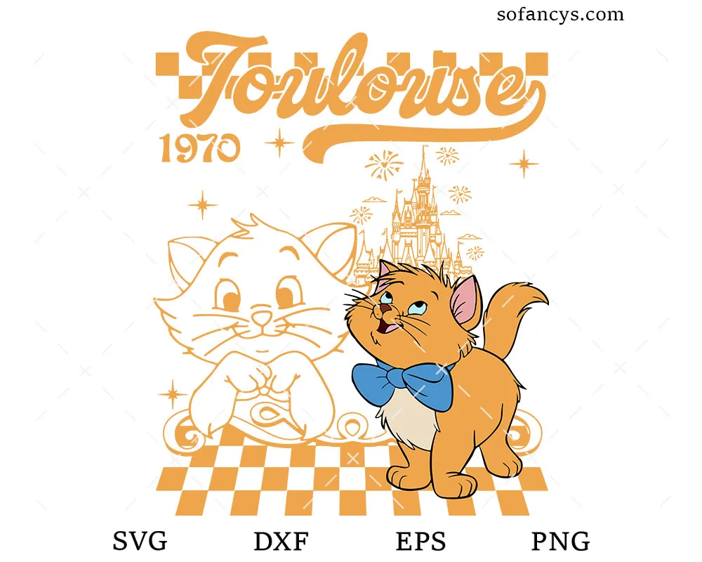 Disney Toulouse 1970 Cat SVG