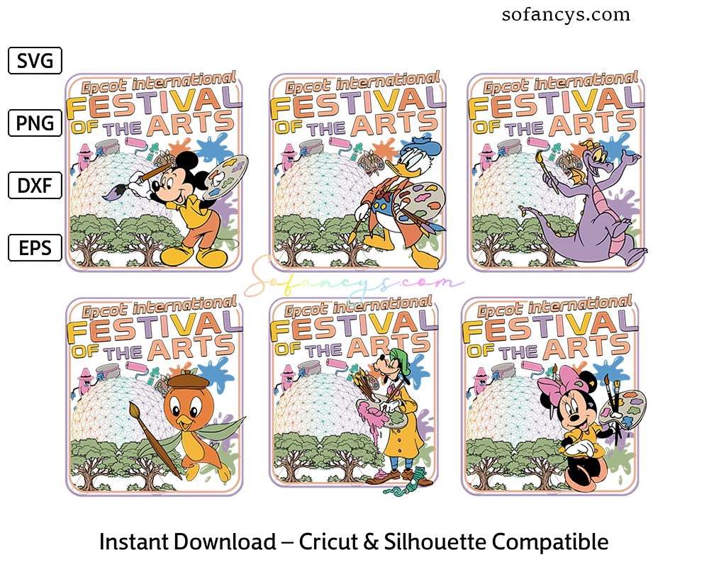 Epcot Festival Of The Arts SVG Bundle – Disney Park Character Set