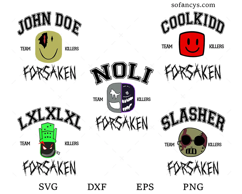 Forsaken Team Killers SVG Bundle
