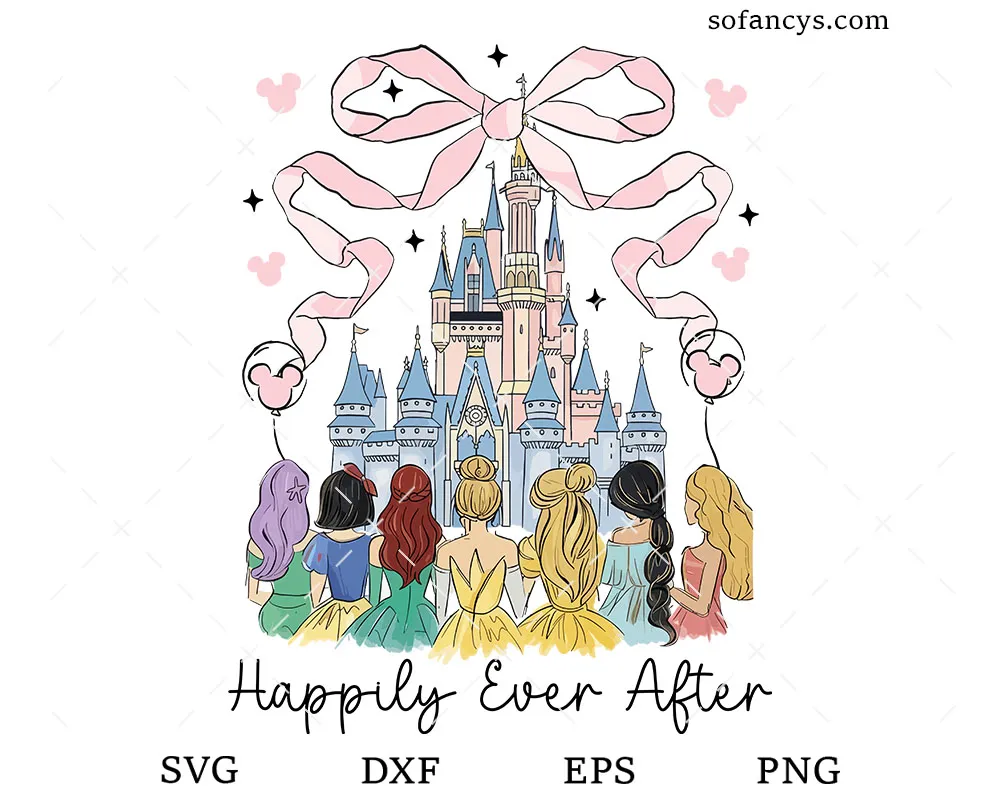 Happily Ever After Princess Castle SVG