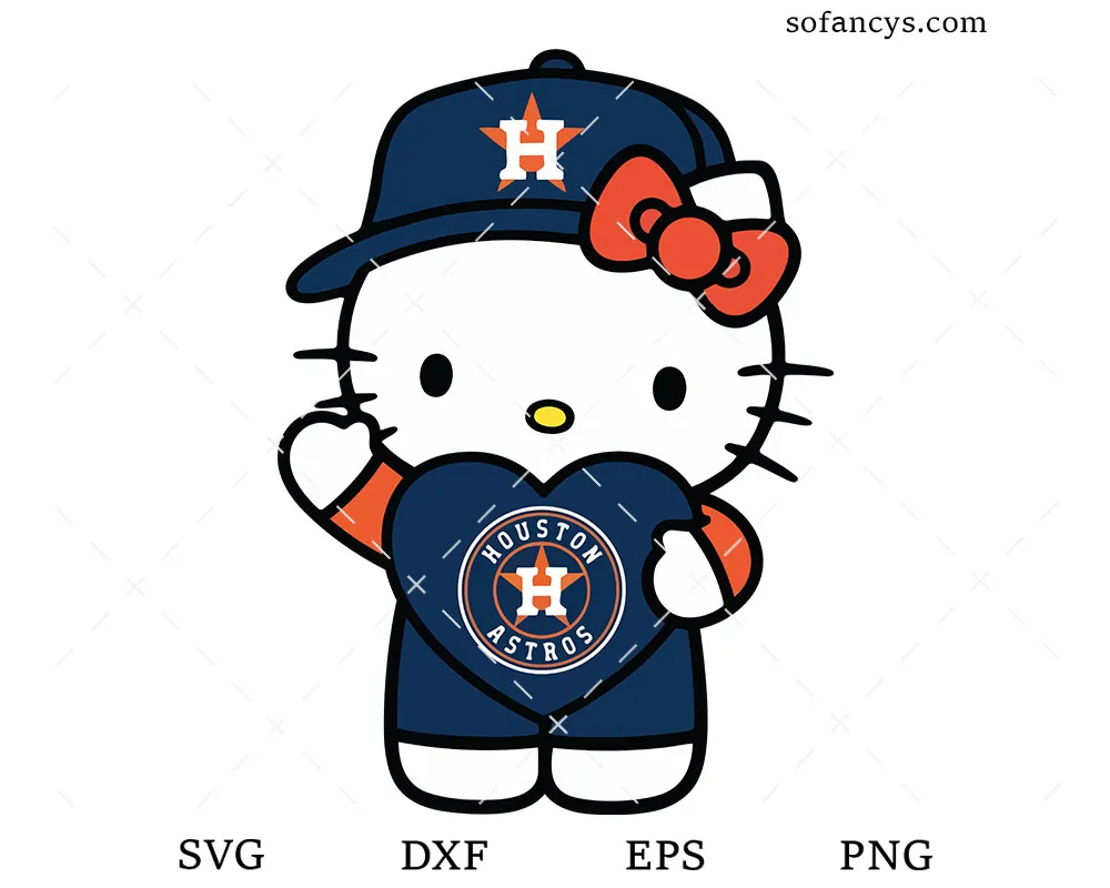 Hello Kitty Astros SVG