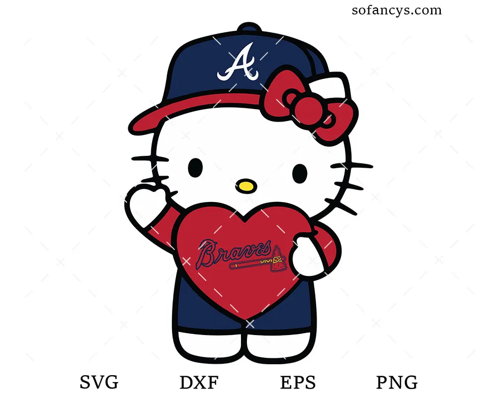 Hello Kitty Braves SVG