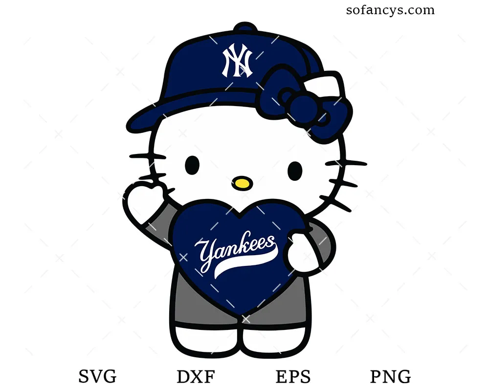 Hello Kitty Yankees SVG