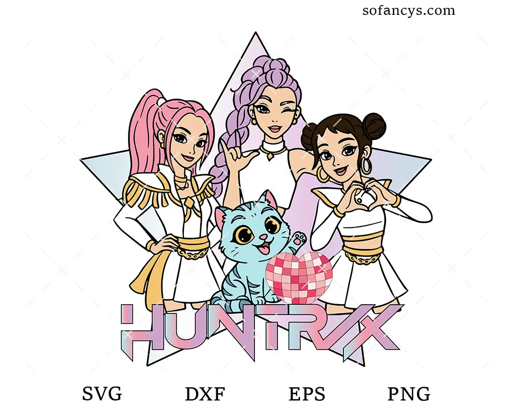Huntrix Kpop Girl Squad SVG
