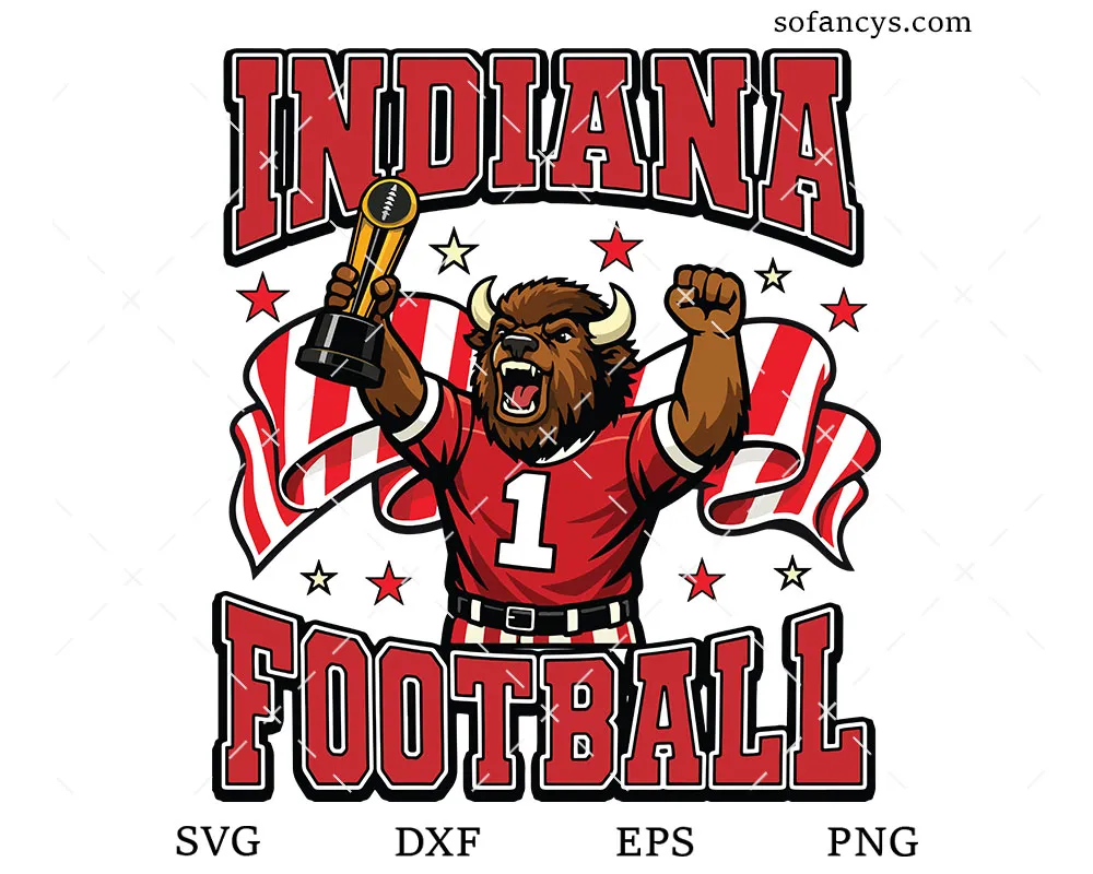 Indiana Football Champion SVG