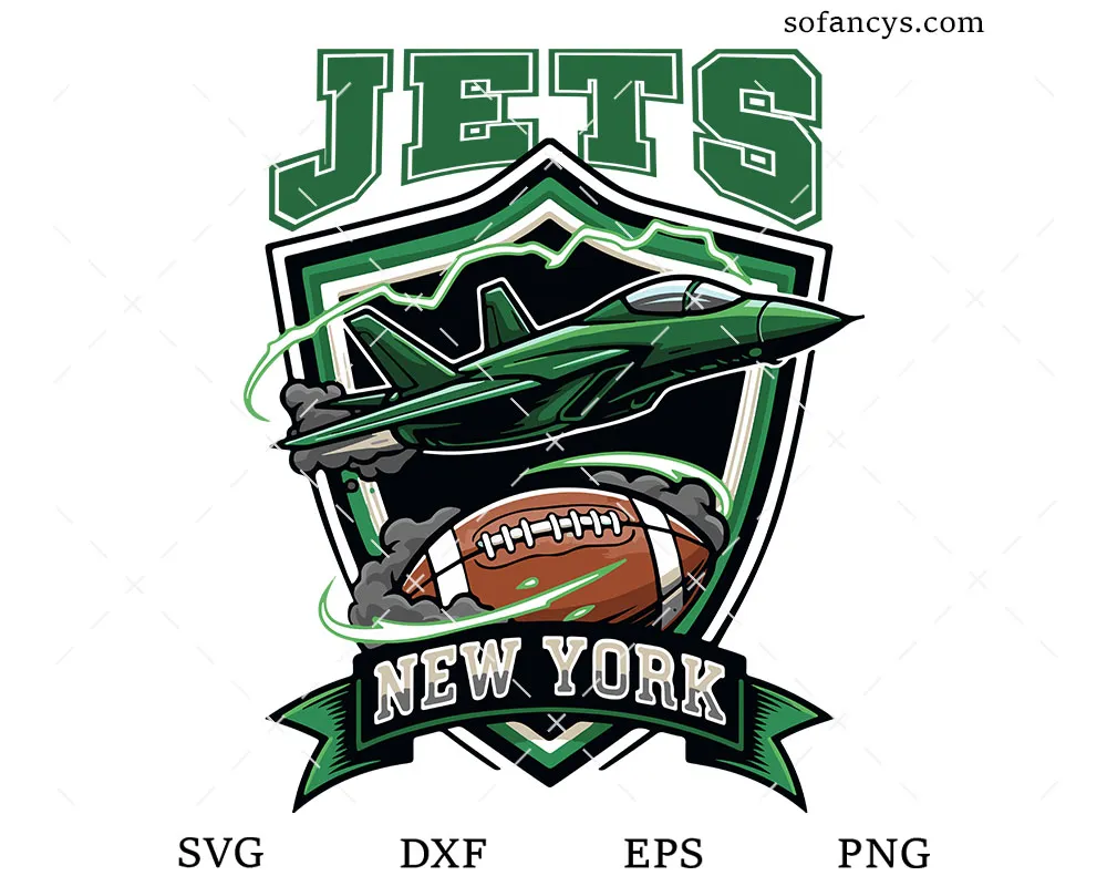 New York Jets Football SVG