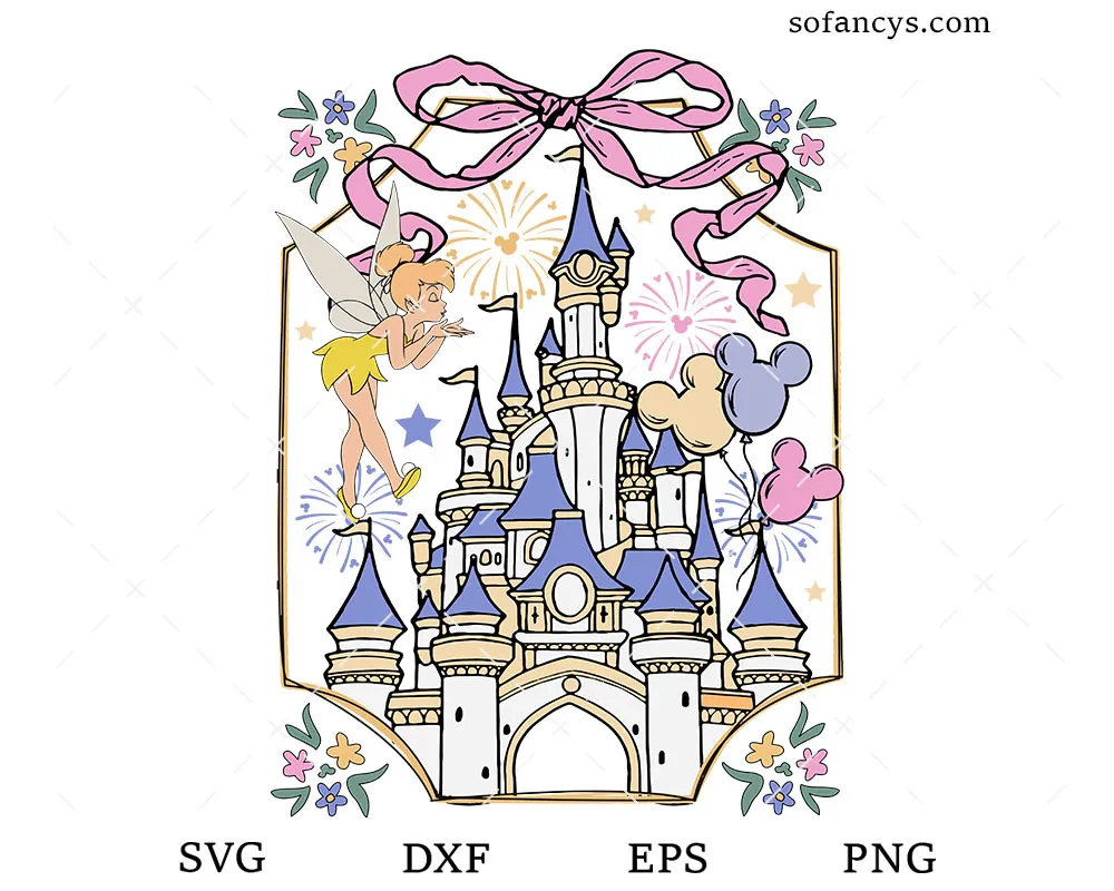 Tinkerbell Disney Castle SVG