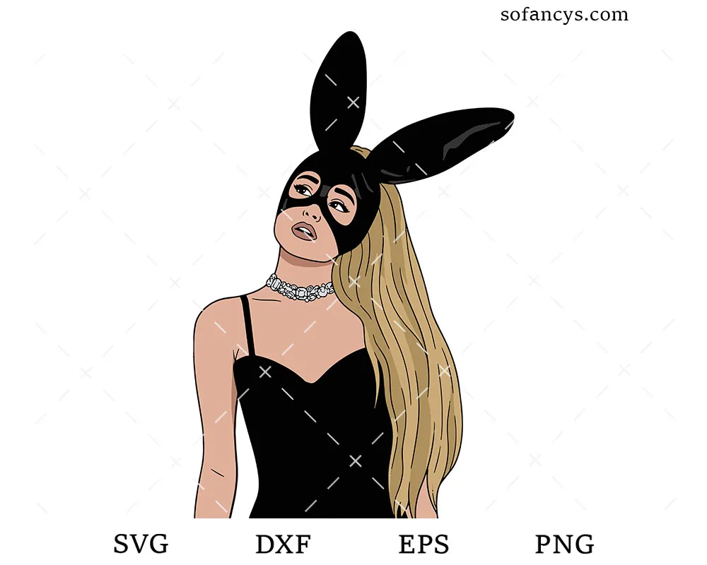 Ariana Grande Bunny Mask SVG