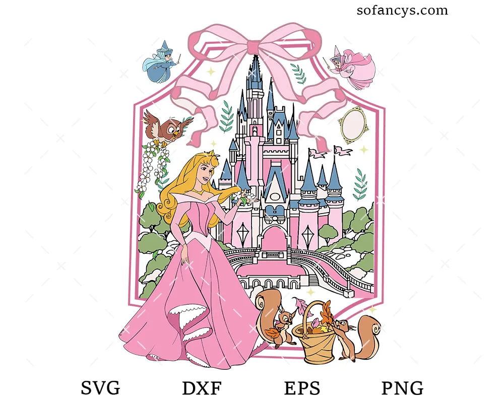 Aurora Coquette Bow Castle SVG