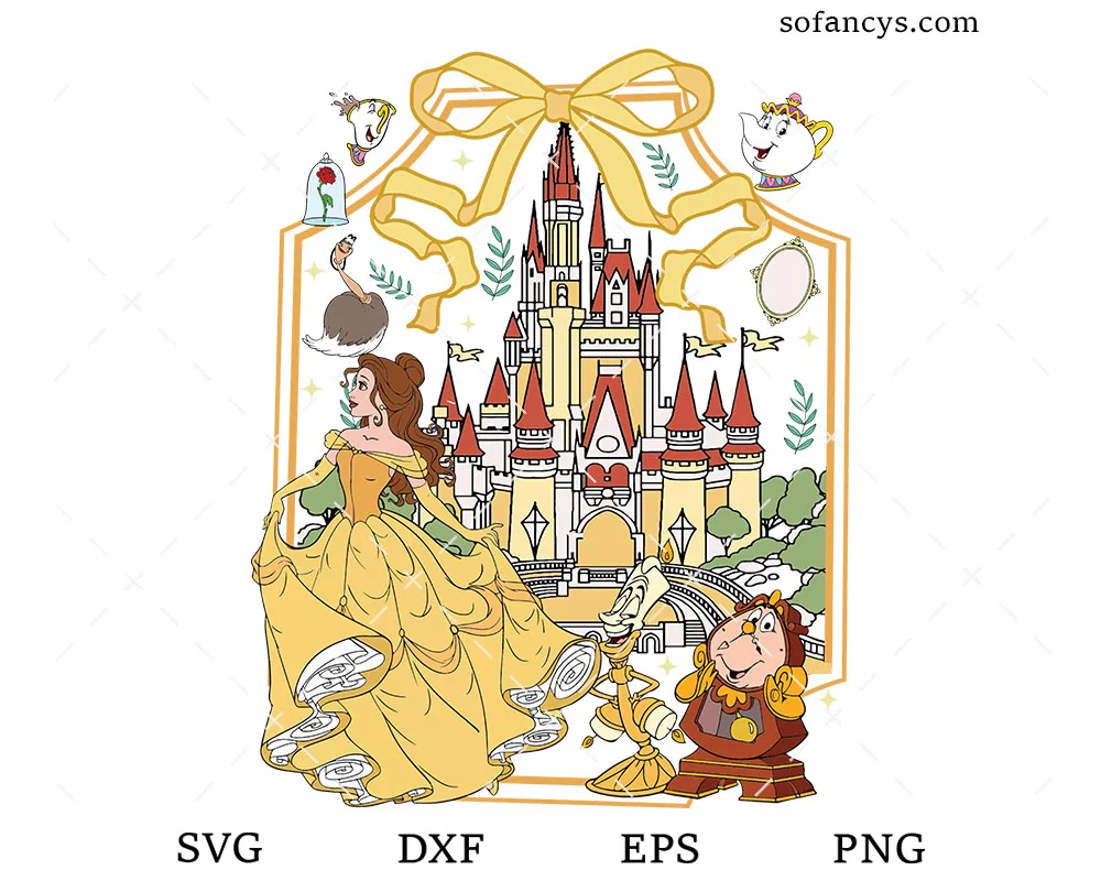Belle Coquette Bow Castle SVG