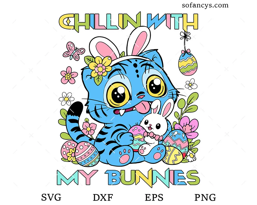Chillin With My Bunnies SVG