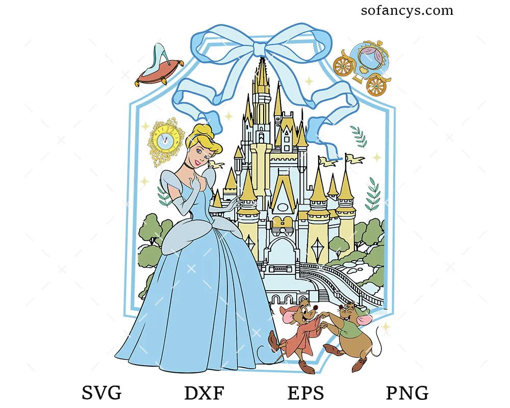 Cinderella Coquette Bow Castle SVG