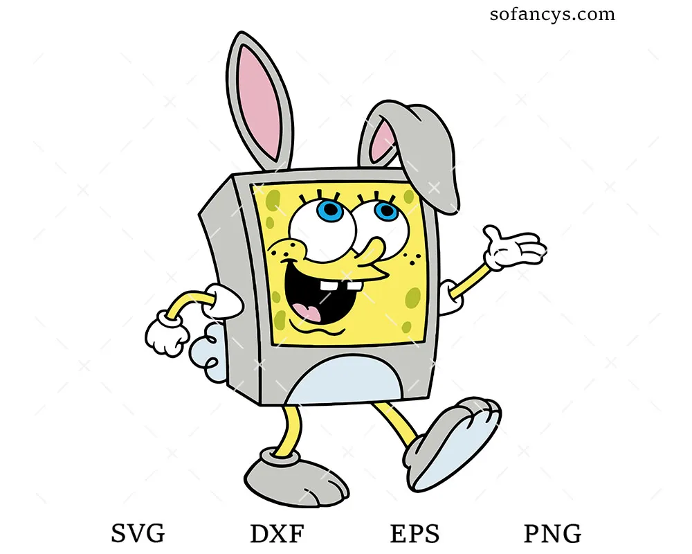 Easter Cartoon Sponge SVG
