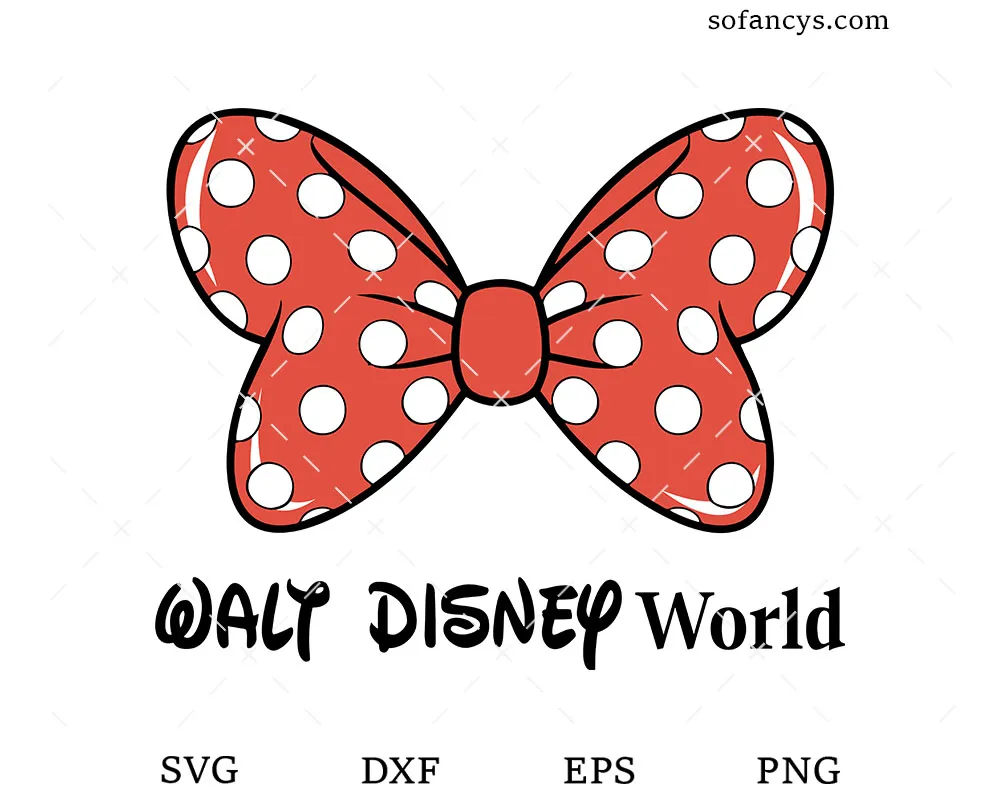 Minnie Bow Walt Disney World SVG