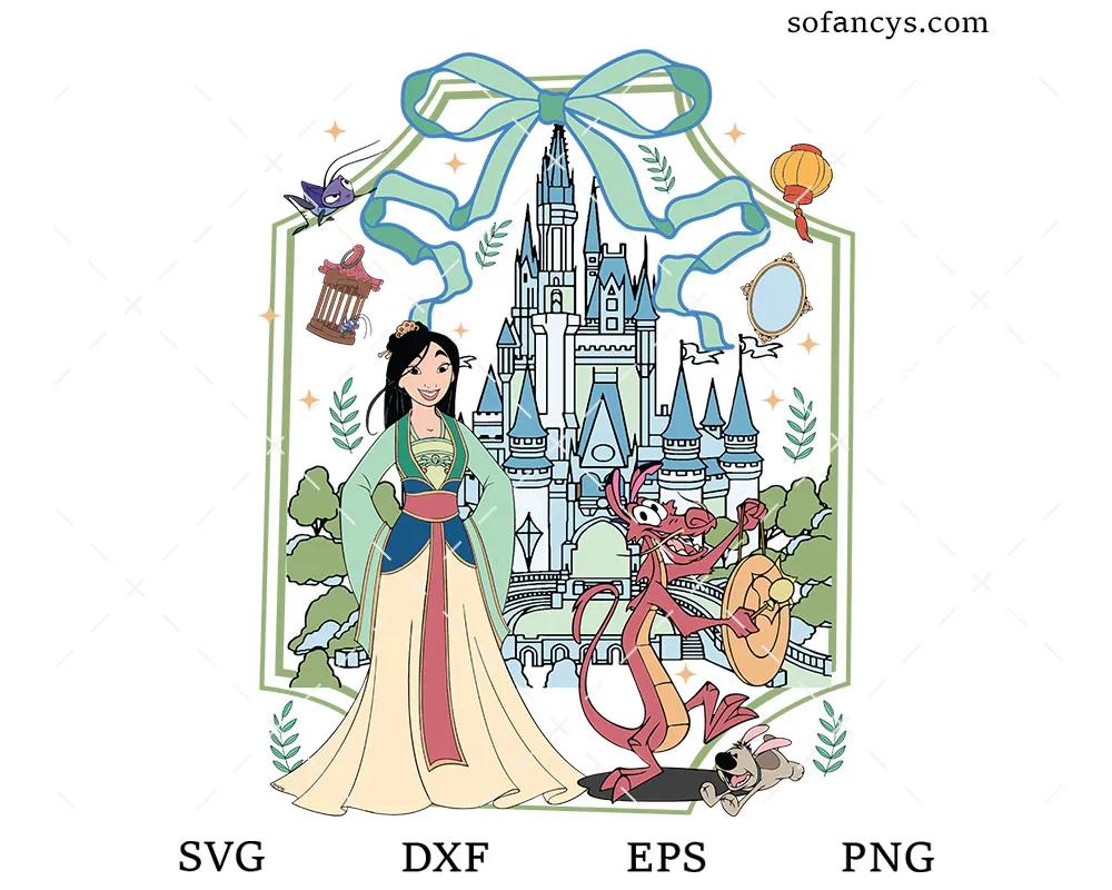 Mulan Coquette Bow Castle SVG