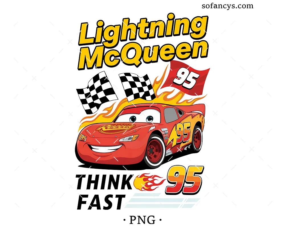 Lightning McQueen PNG Design