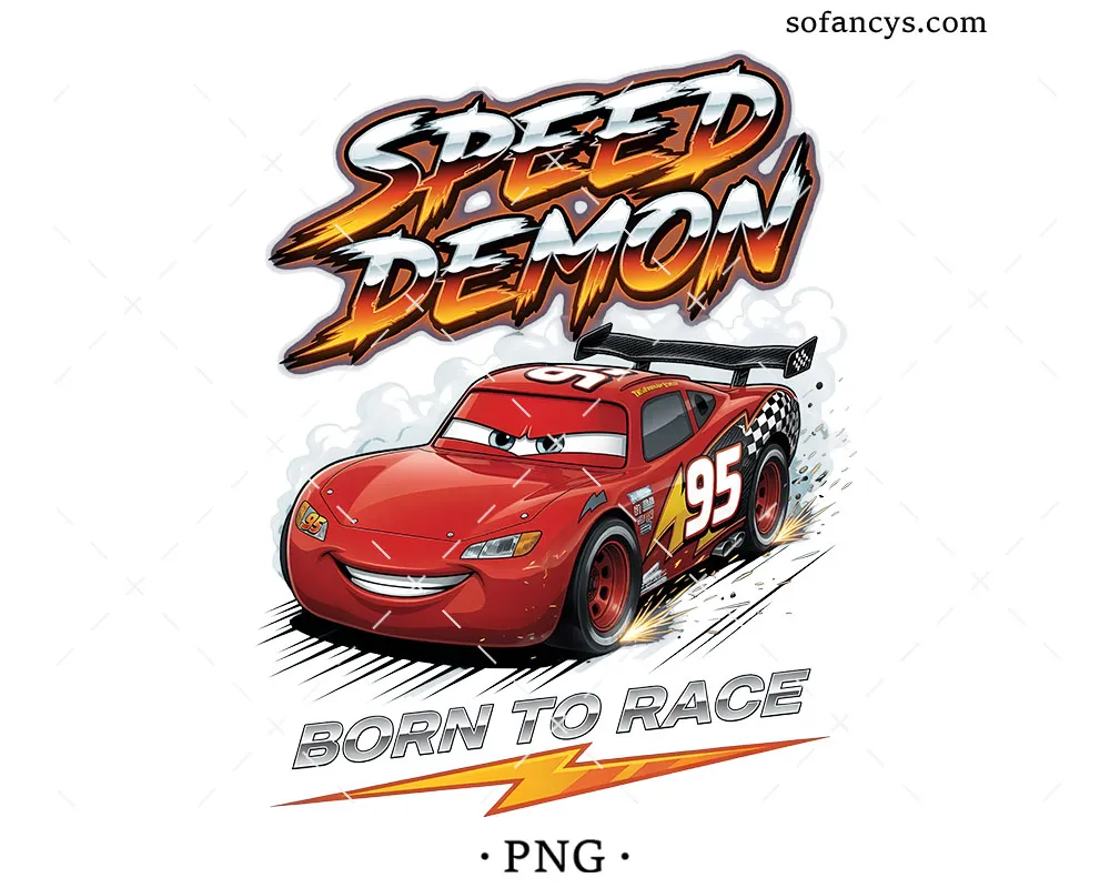 Lightning McQueen Racing PNG