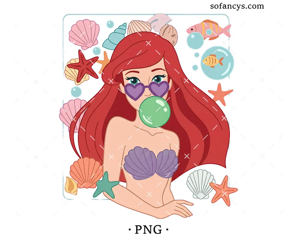 Mermaid Princess PNG Design