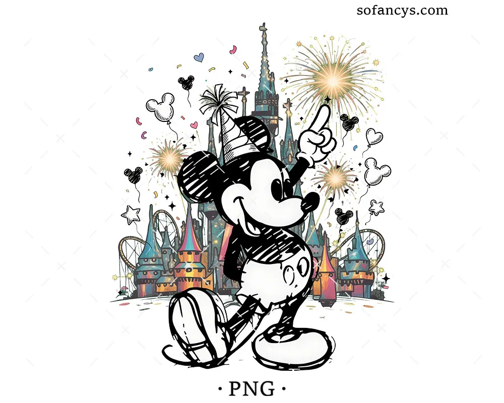 Mickey Castle PNG Design
