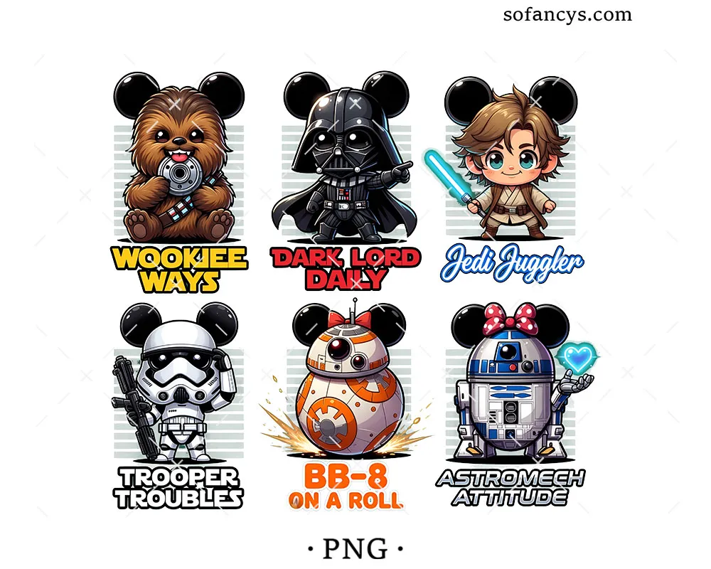 Star Wars Chibi Characters PNG