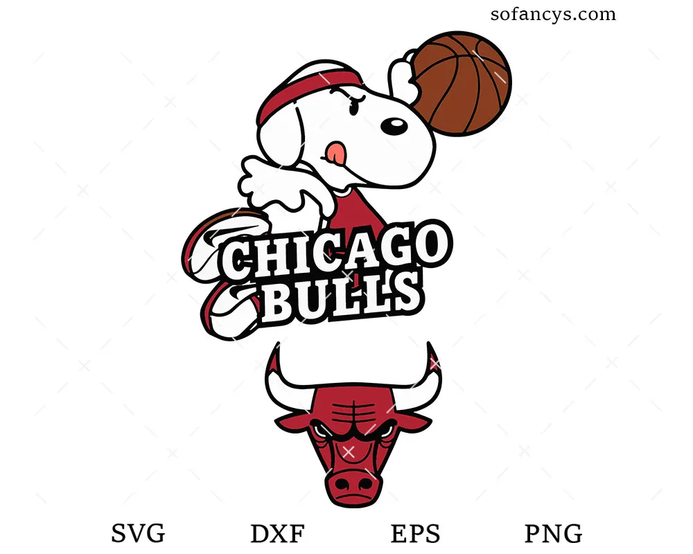 Chicago Bulls Snoopy SVG