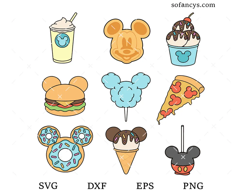 Disney Food Icons SVG