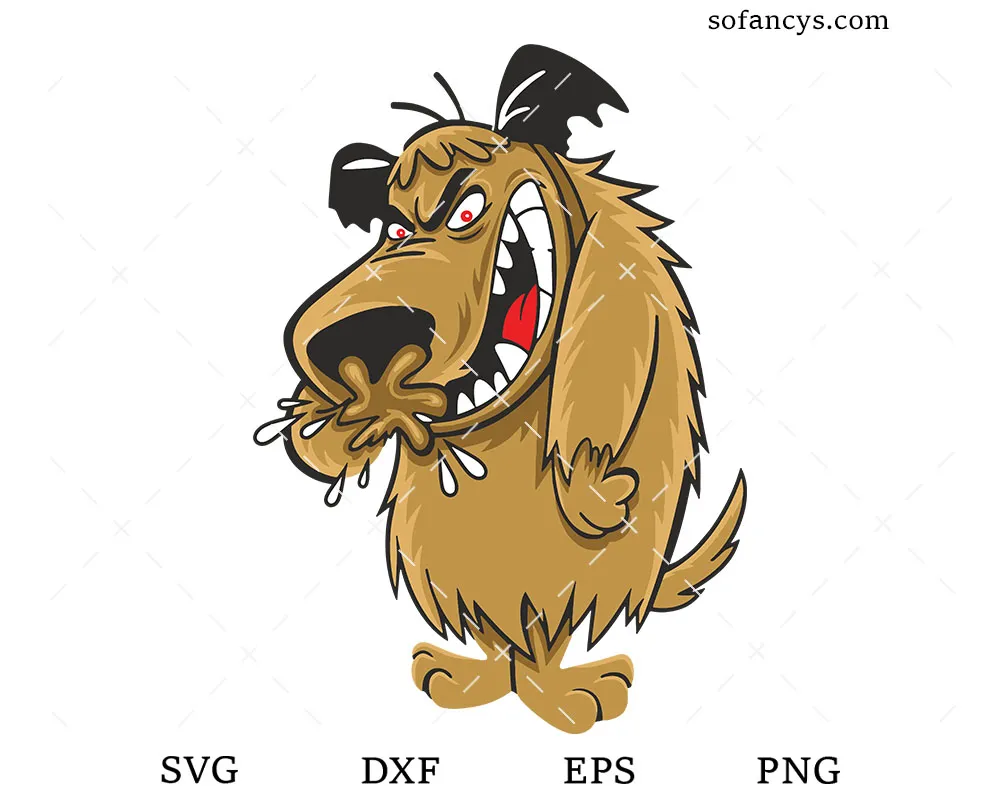 Funny Angry Dog SVG
