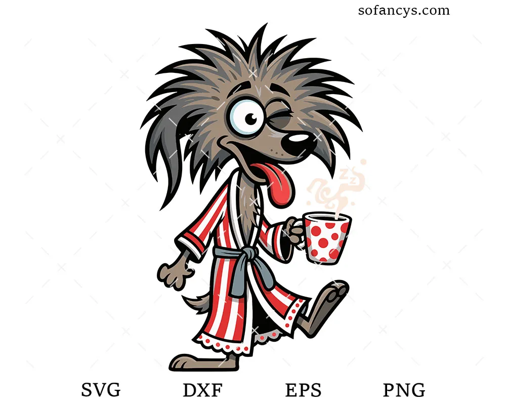 Funny Morning Dog SVG