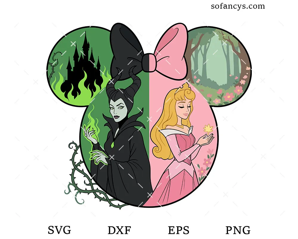 Maleficent Aurora Mickey Ears SVG