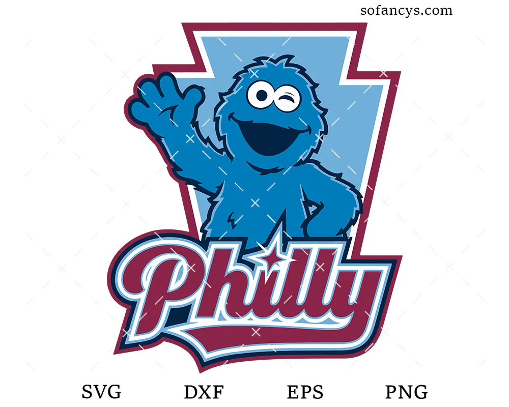 Phillies Cookie Monster SVG