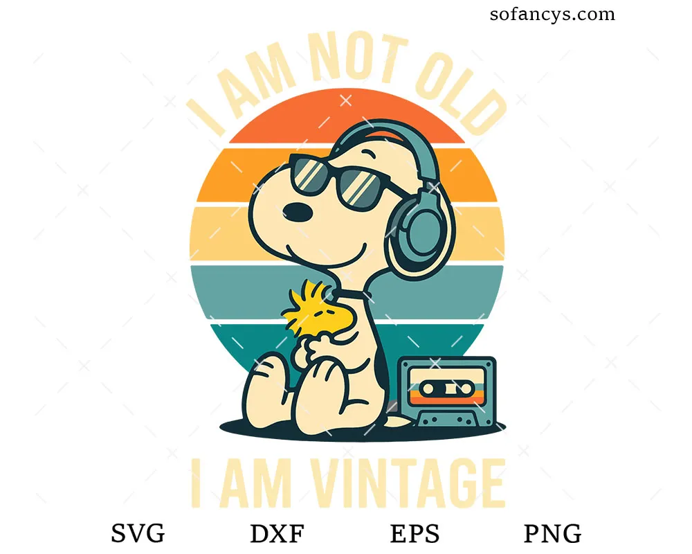 Retro Peanuts Snoopy SVG