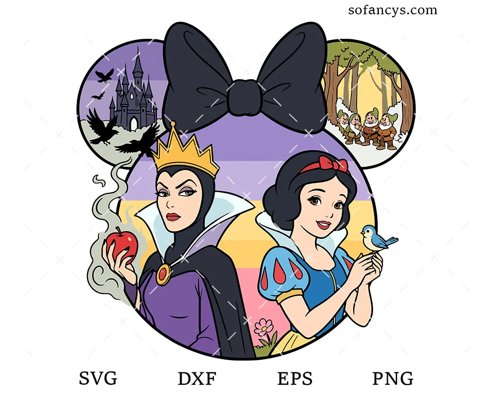 Snow White Queen Mickey Ears SVG