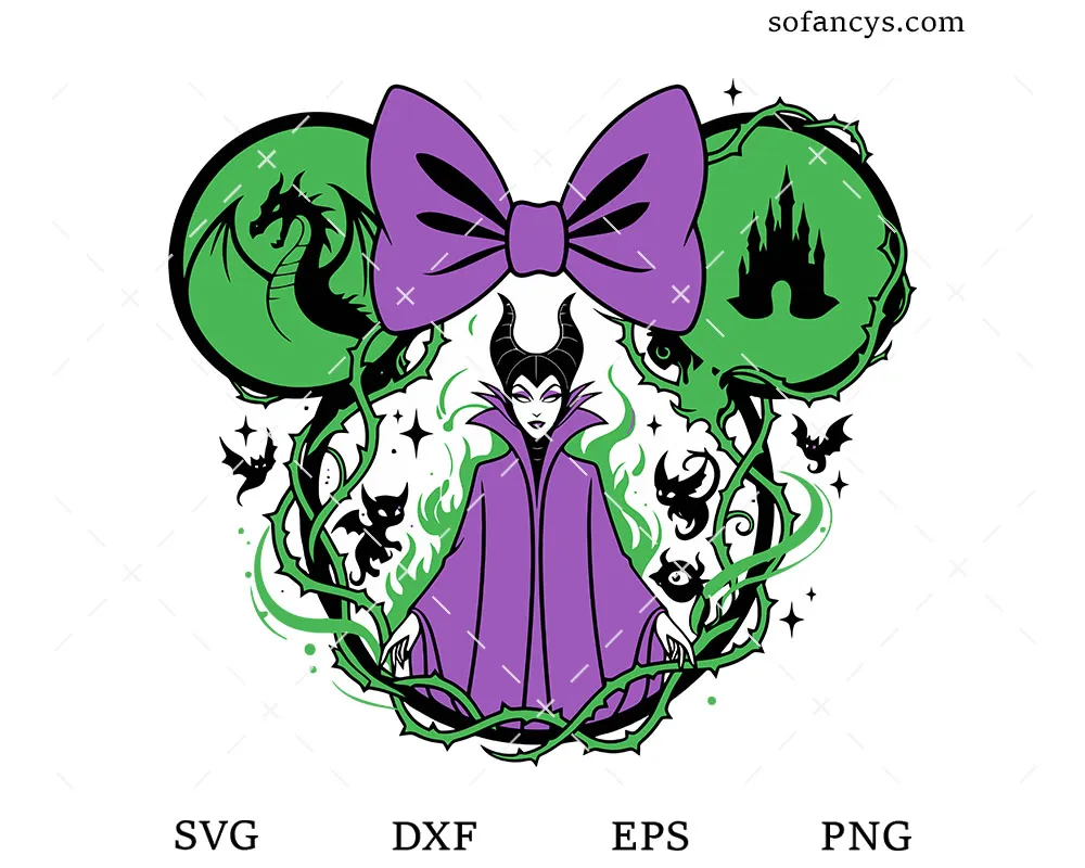 Mistress of Evil Mickey Ears SVG