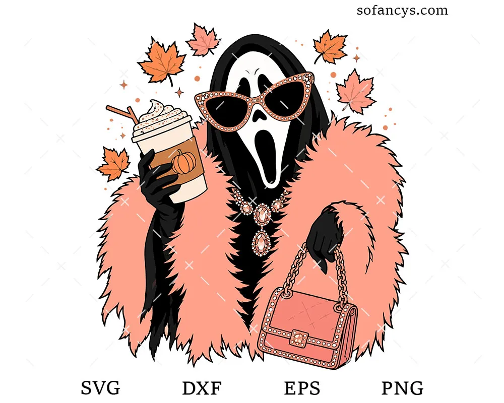 Glam Ghostface Autumn SVG