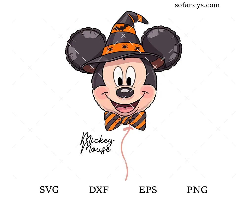 Halloween Mickey Balloon SVG