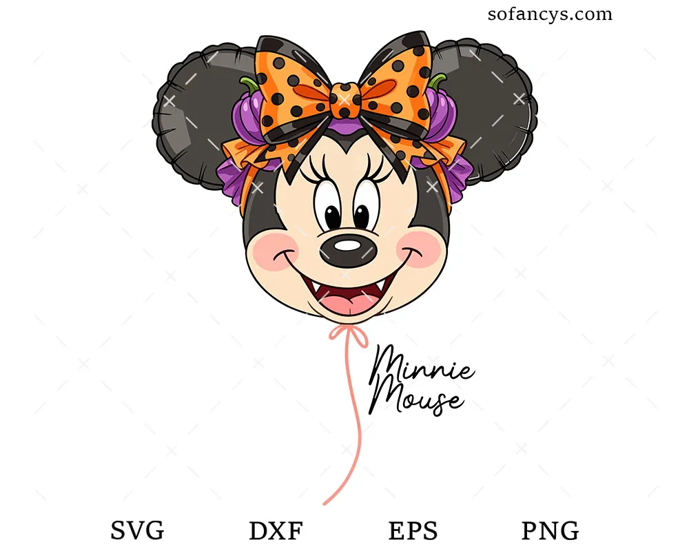 Minnie Mouse Halloween Balloon SVG