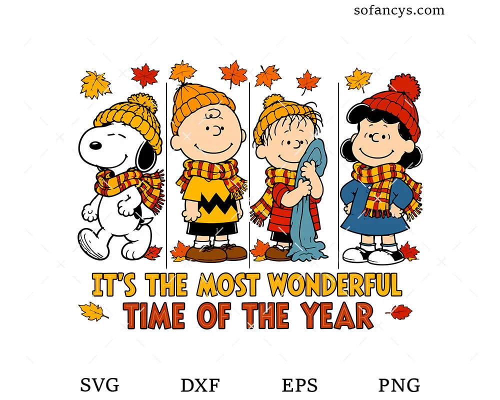 Peanuts Fall Friends SVG