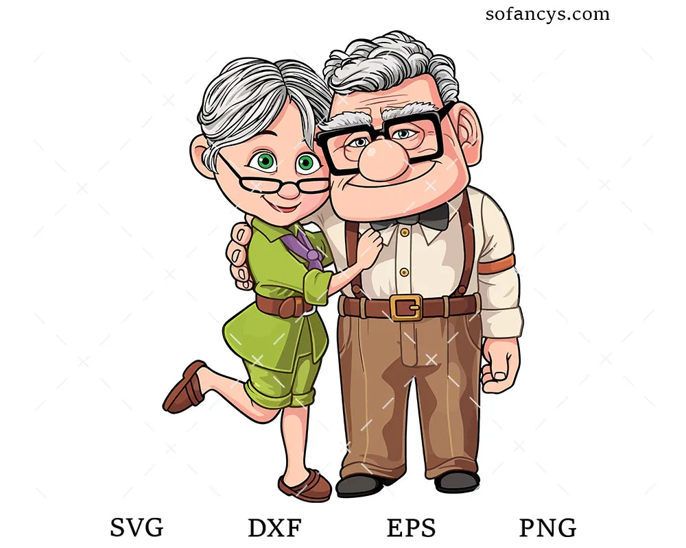 Up Movie Carl Ellie SVG