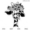 Giraffe With Flower SVG