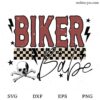 Biker Babe SVG