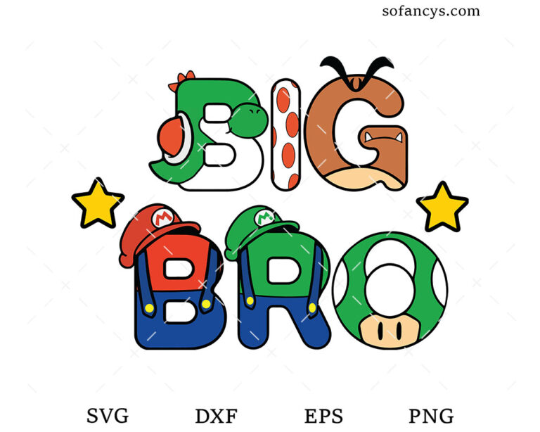 Big Bro Super Mario SVG DXF EPS PNG Cut Files