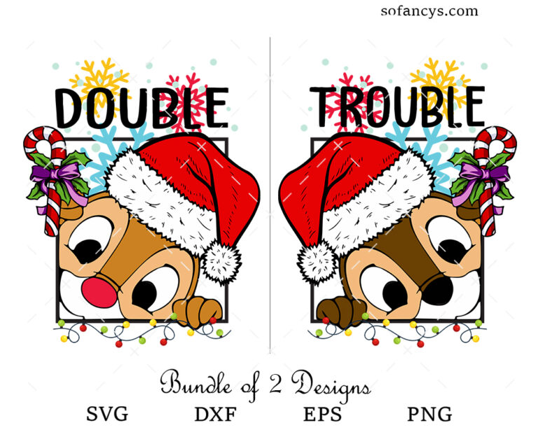 Chip and Dale Christmas SVG DXF EPS PNG Cut Files