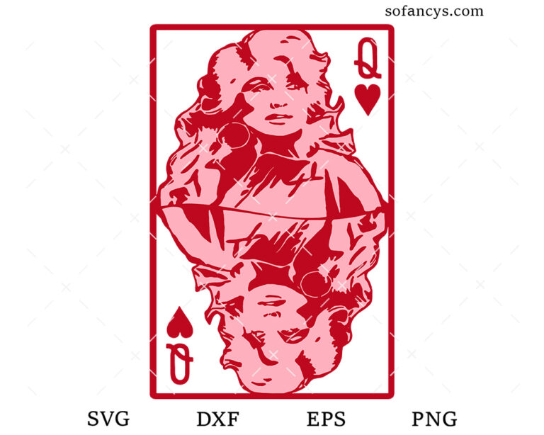 Dolly Queen of Hearts SVG DXF EPS PNG Cut Files