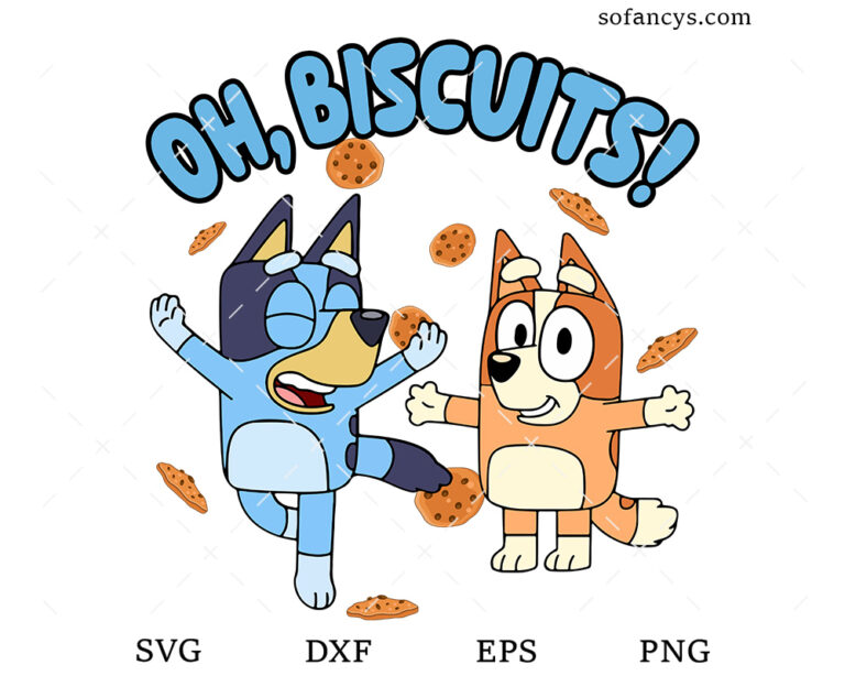 Bluey Oh Biscuits SVG DXF EPS PNG Cut Files