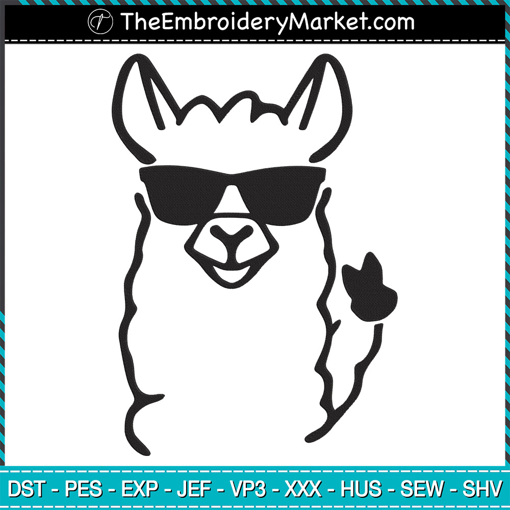 Cool Hi Llama Embroidery Designs File, Llama Machine Embroidery Designs ...
